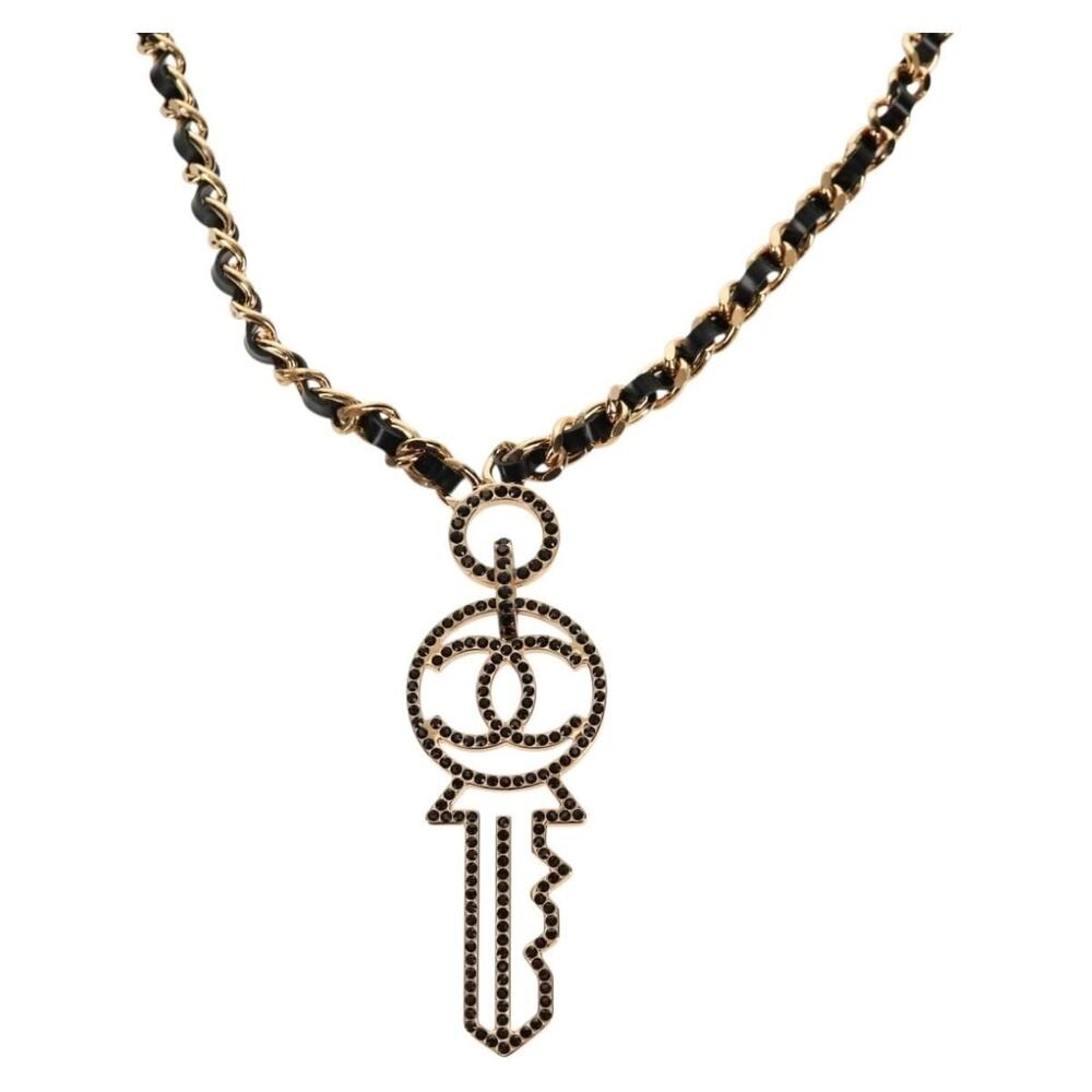 Chanel Necklace Metal Gold CC